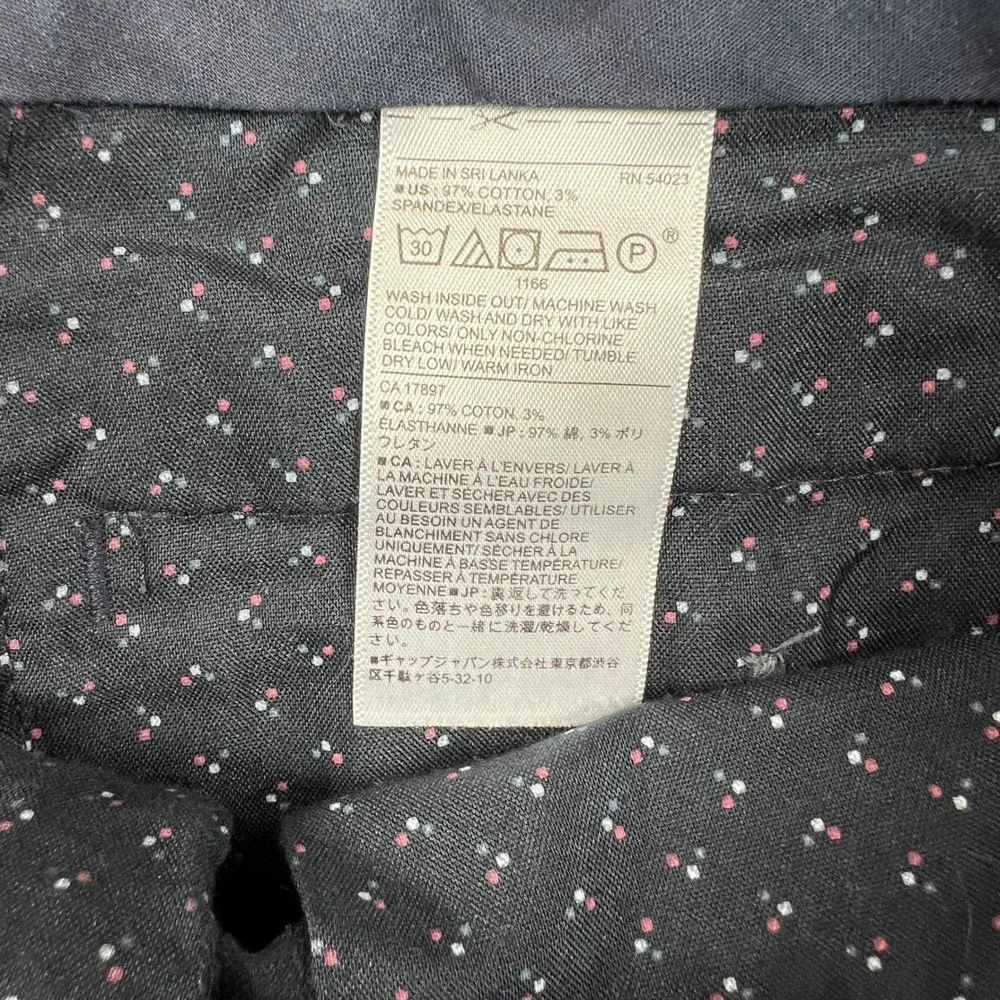 Banana Republic Chino Pants Mens 34x30 Navy Blue Standard Fit S/102755-00
